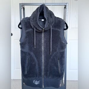 Cozy Gray Sherpa Vest